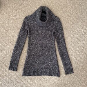 Jenni Kayne Wool Cashmere Marled Cowl Turtleneck Longline Sweater size XS